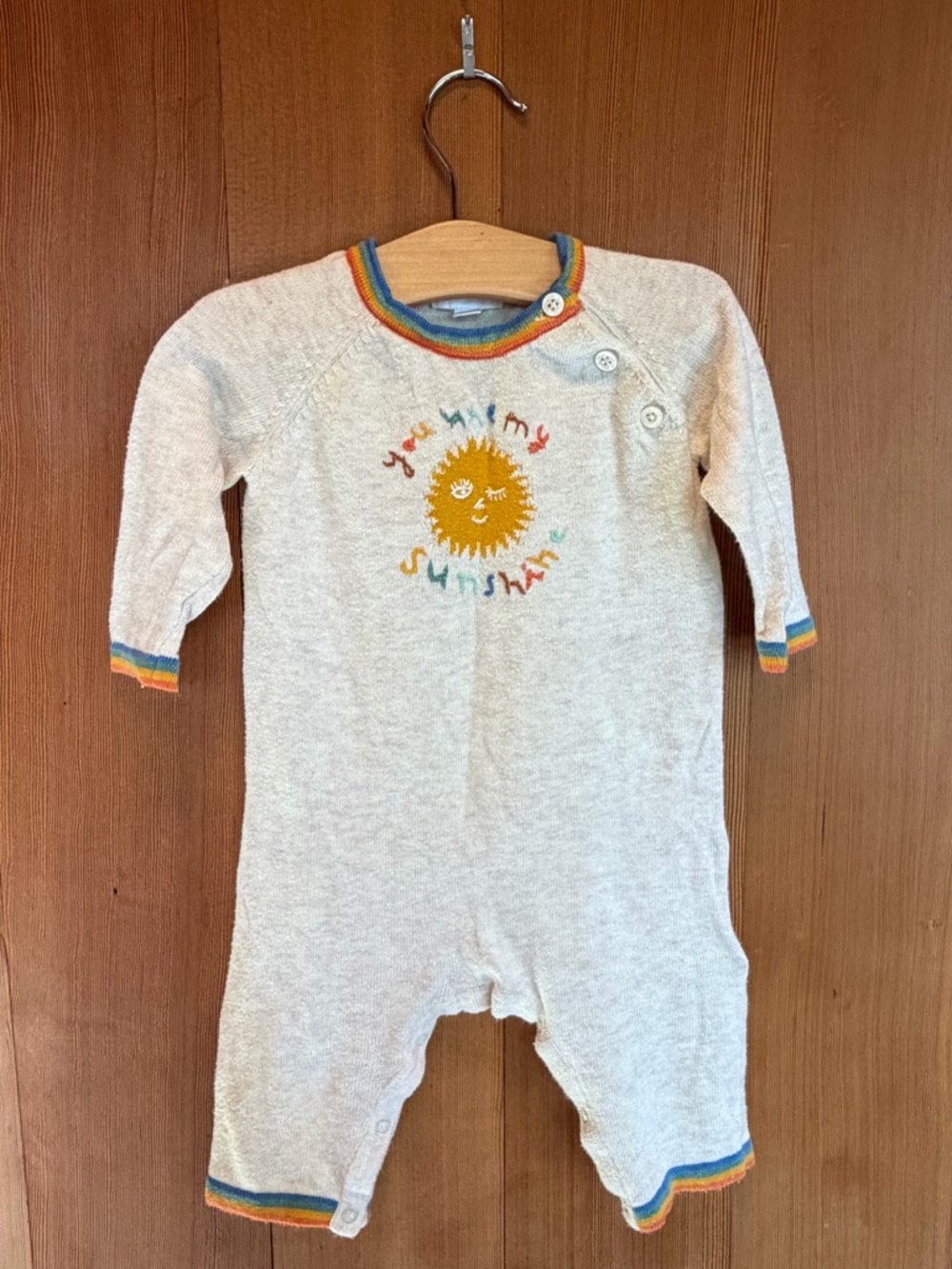 Angel Dear Baby Sweater Knit Coverall - You Are My Sunshine